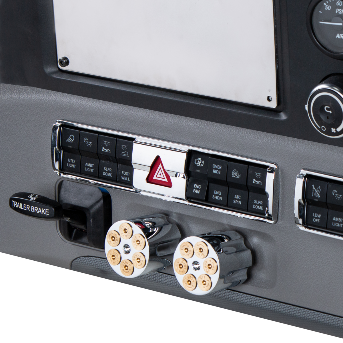 Chrome Hazard Switch Panel Trim For 2018-2026 Freightliner Cascadia