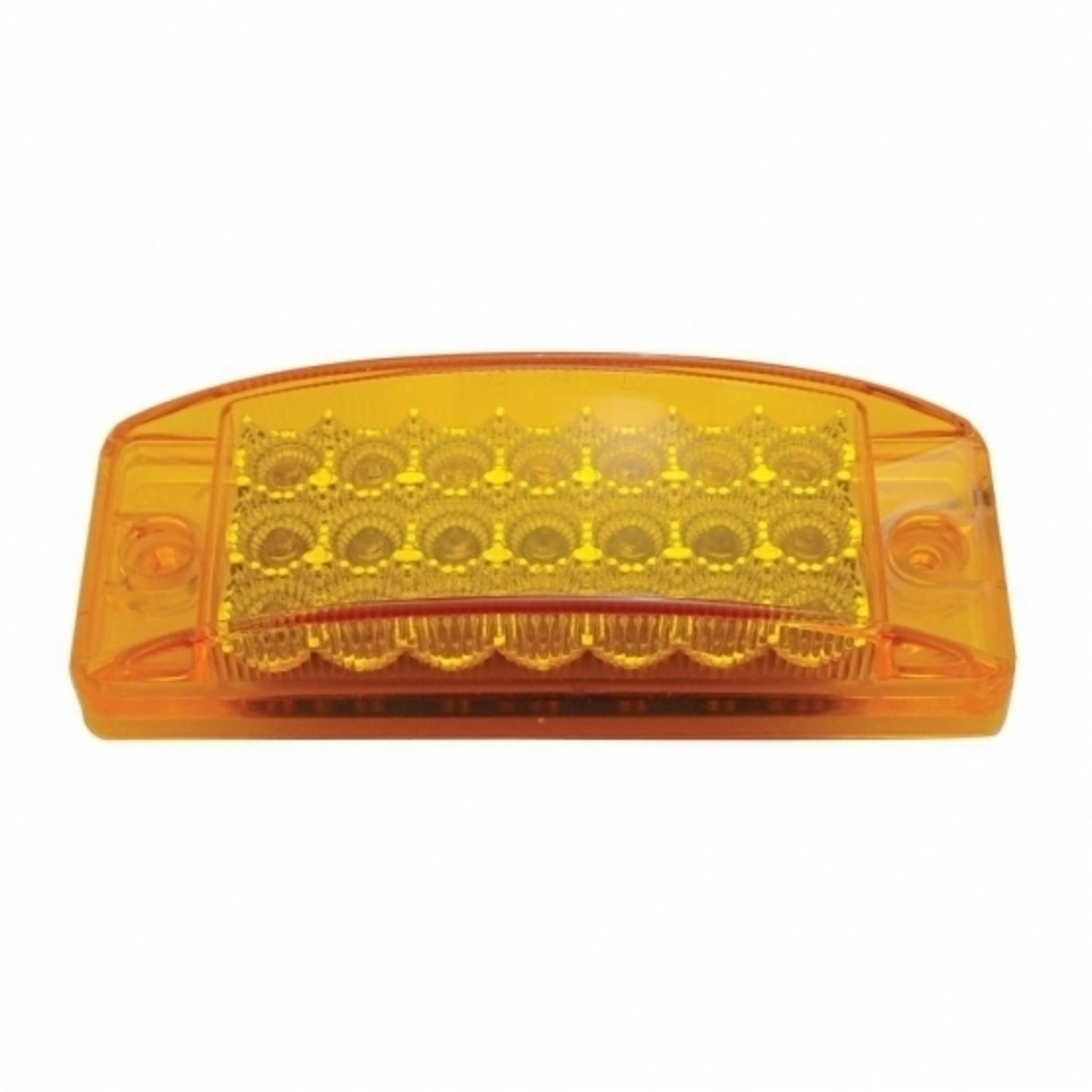 21 LED Reflector Rectangular Light (Clearance/Marker) - Amber LED/Amber Lens (Bulk)