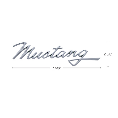 Die-Cast "Mustang" Script Emblem With Mounting Studs for 1968 Mustang