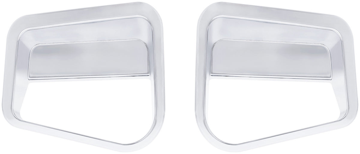 Chrome Plastic Fairing Latch Cover For 2018-2024 Volvo VNL-Passenger Front; Chrome Plastic Fairing Latch Cover For 2018-2024 Volvo VNL-Driver Front (2pcs)