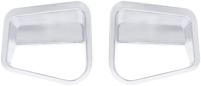 Chrome Plastic Fairing Latch Cover For 2018-2024 Volvo VNL-Passenger Front; Chrome Plastic Fairing Latch Cover For 2018-2024 Volvo VNL-Driver Front (2pcs)