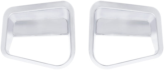 Chrome Plastic Fairing Latch Cover For 2018-2024 Volvo VNL-Passenger Front; Chrome Plastic Fairing Latch Cover For 2018-2024 Volvo VNL-Driver Front (2pcs)
