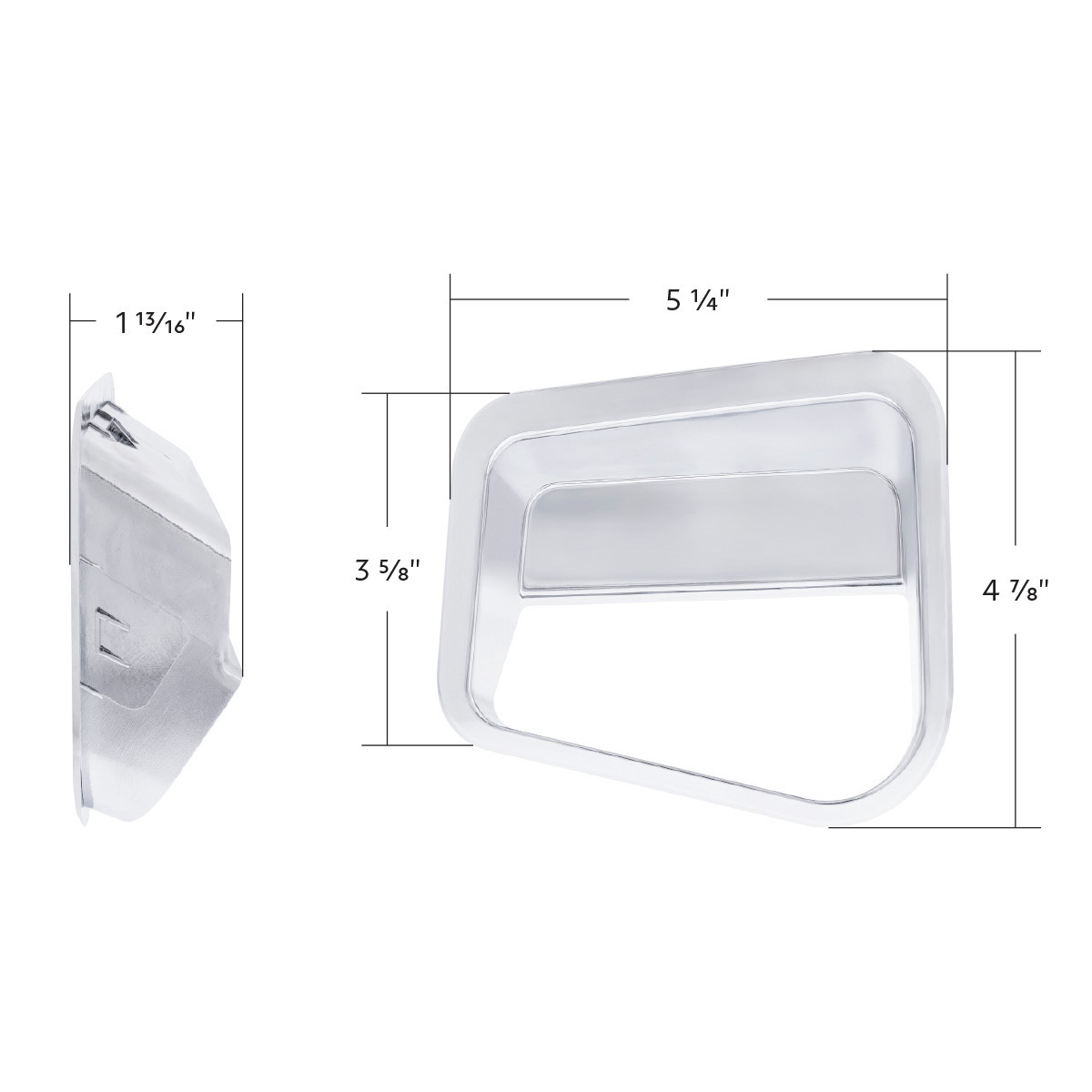 Chrome Plastic Fairing Latch Cover For 2018-2024 Volvo VNL-Passenger Front; Chrome Plastic Fairing Latch Cover For 2018-2024 Volvo VNL-Driver Front (2pcs)