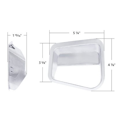 Chrome Plastic Fairing Latch Cover For 2018-2024 Volvo VNL-Passenger Front; Chrome Plastic Fairing Latch Cover For 2018-2024 Volvo VNL-Driver Front (2pcs)