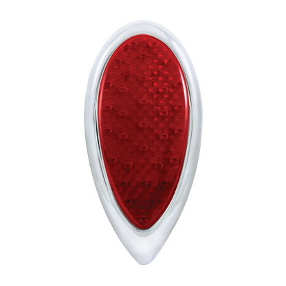 23 LED Tail Light With Chrome Flush Mount Bezel For 1938-39 Ford Car-Red Lens