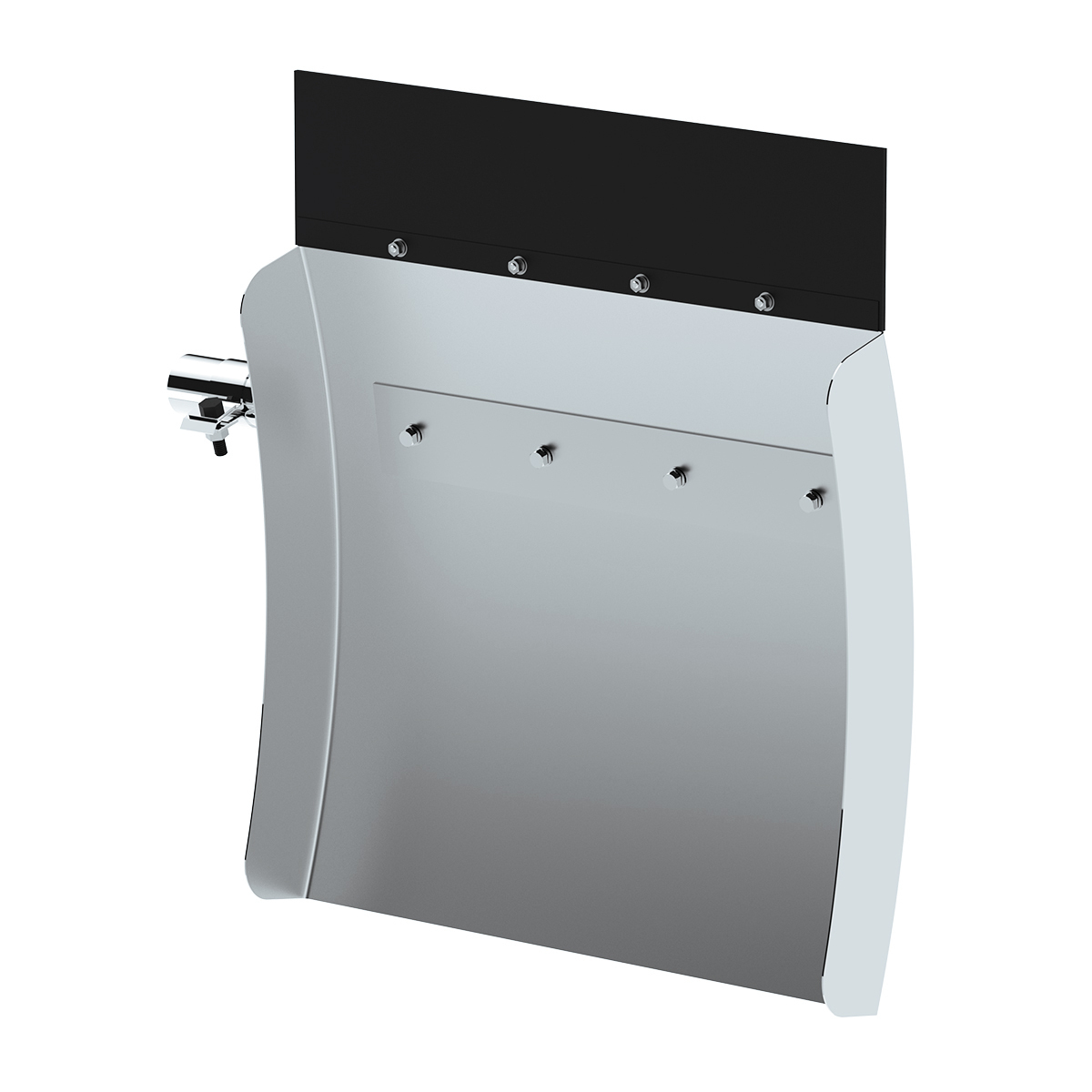 24" X 24" 430 Stainless Steel Quarter Fender With Tube Bracket Set - 4" Side Wall