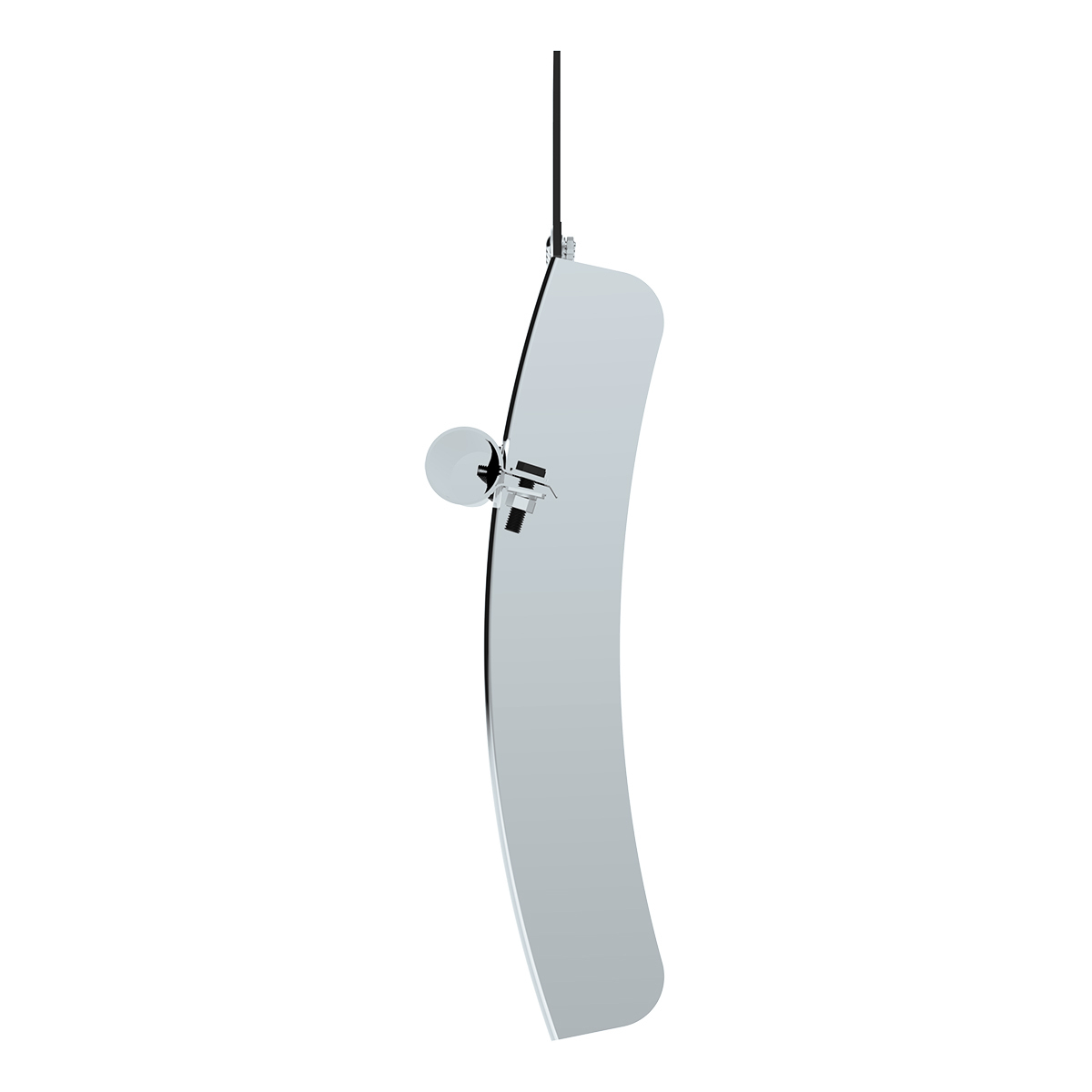 24" X 24" 430 Stainless Steel Quarter Fender With Tube Bracket Set - 4" Side Wall