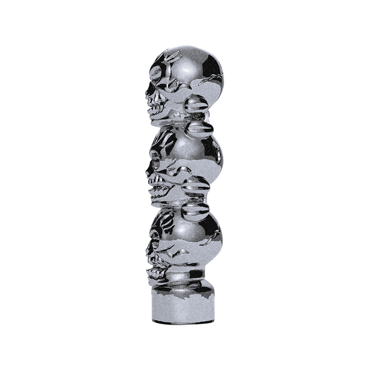 1/2"-13 Thread-On 3 Skull Candy Color Shift Knob-Liquid Silver