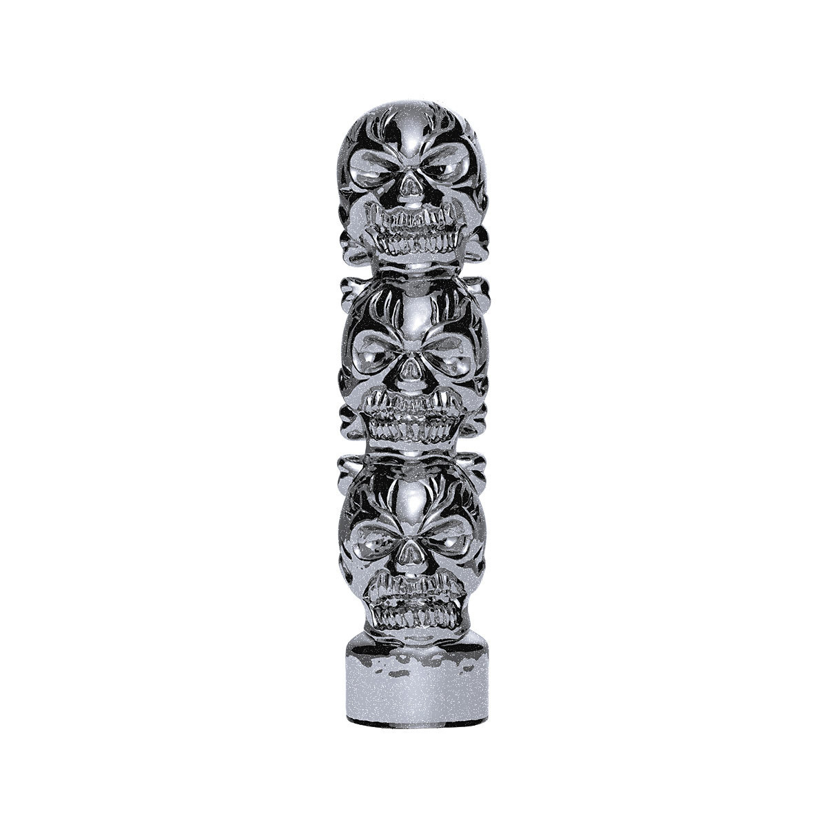 1/2"-13 Thread-On 3 Skull Candy Color Shift Knob-Liquid Silver