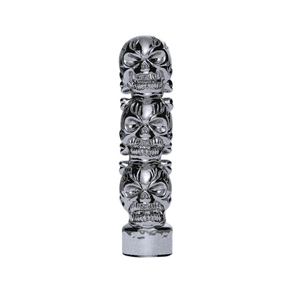 1/2"-13 Thread-On 3 Skull Candy Color Shift Knob-Liquid Silver