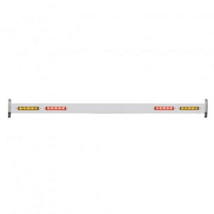Polished SS Spreader Bar With Red And Amber LED Lights, Rear For 1932 Ford Car