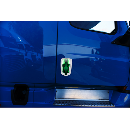 6 LED Chrome Door Handle Cover For 2018-2026 Freightliner Cascadia - Passenger, Green LED