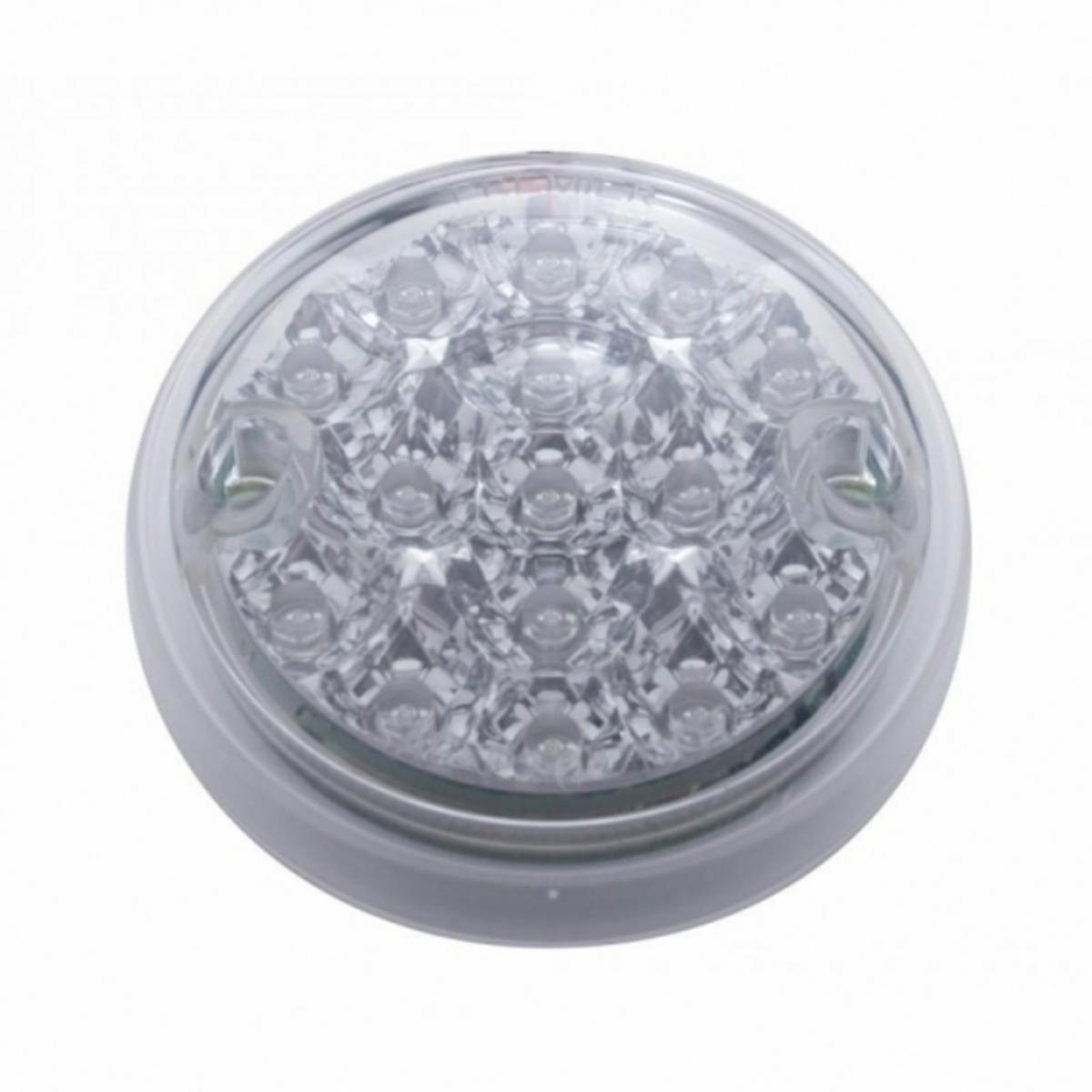 15 LED 3" Single Function Reflector Single Face Light Only - Amber LED/Clear Lens (Bulk)