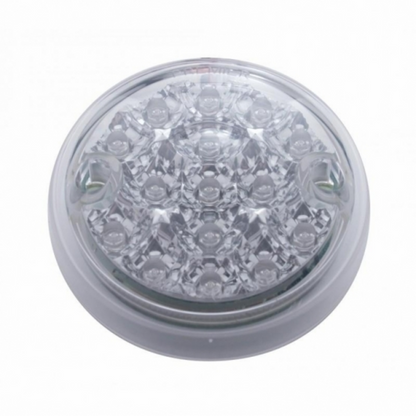 15 LED 3" Single Function Reflector Single Face Light Only - Amber LED/Clear Lens (Bulk)