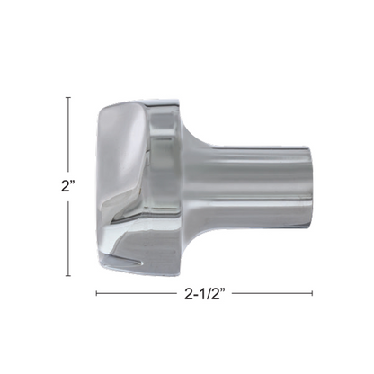 Ace Of Spades Air Valve Knob - Chrome With Red Inlay