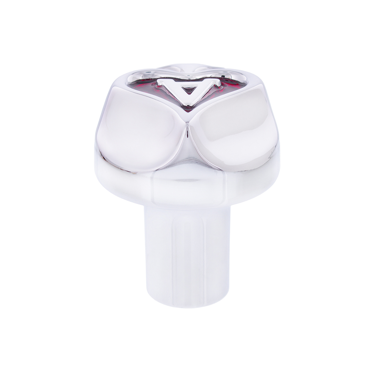 Ace Of Spades Air Valve Knob - Chrome With Red Inlay
