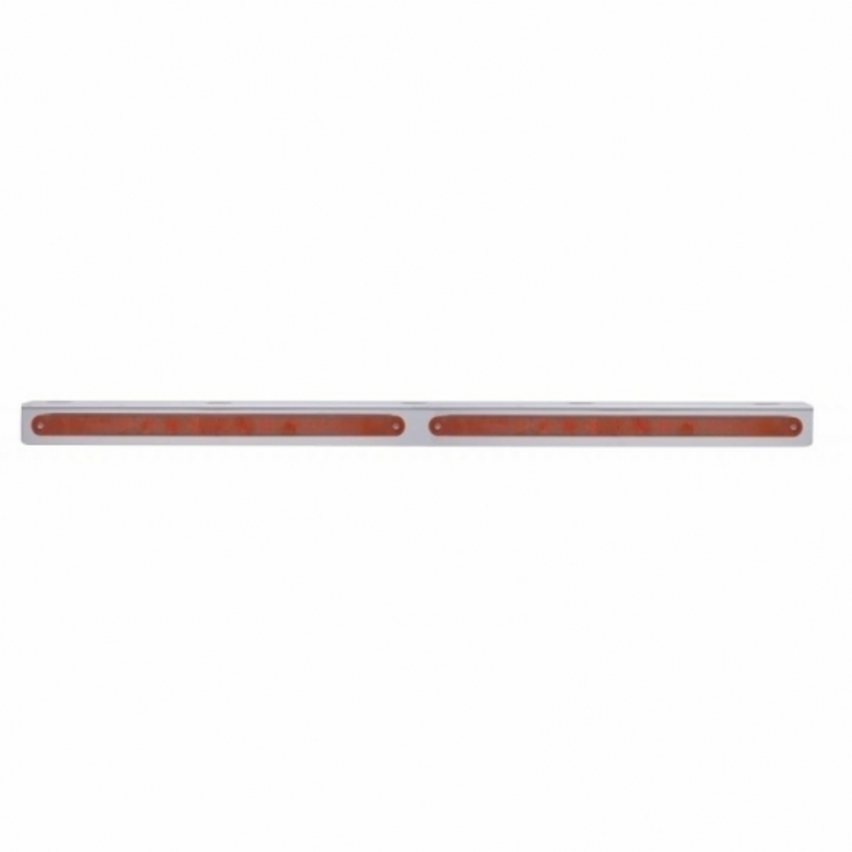 25-5/16" Stainless Light Bracket With 2X 14 LED 12" Light Bars - Red LED/Red Lens