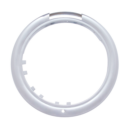 Chrome Classic Headlight H4 With 34 White LED & Signal - Clear Lens