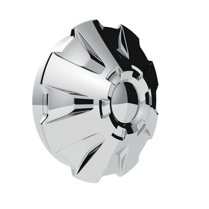Rubicon Front Axle Cover Kit With 33mm Thread-On Nut Covers-Chrome