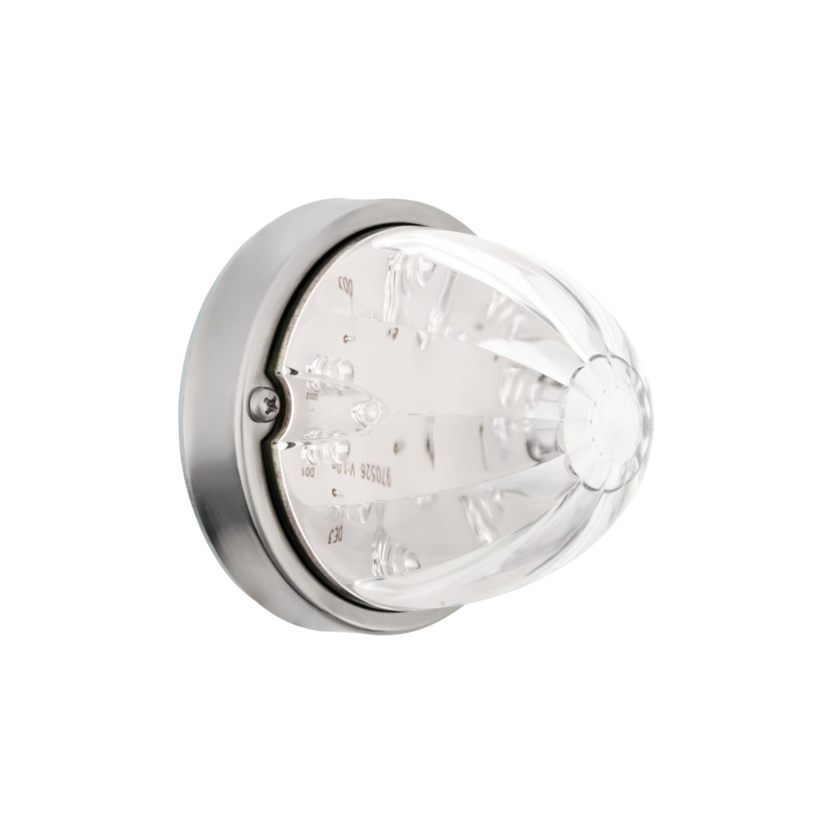 17 LED Dual Function Watermelon Flush Mount Kit - Red LED/Clear Lens