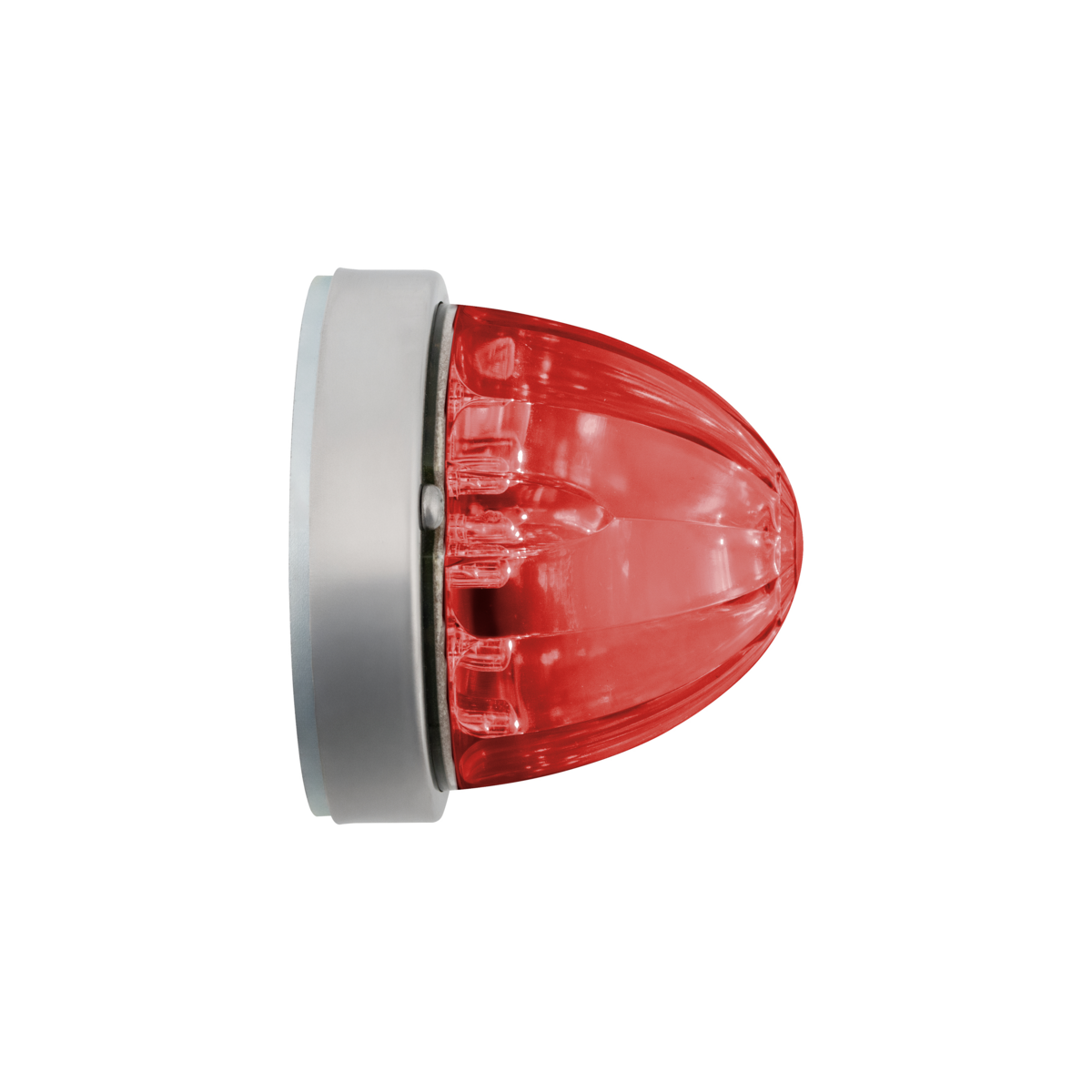 17 LED Dual Function Watermelon Flush Mount Kit - Red LED/Clear Lens