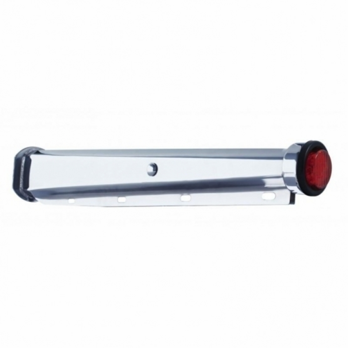 30" Heavy Duty Mud Flap Hangers With 9 LED End Cap & Grommet - Red LED/Red Lens (Pair)