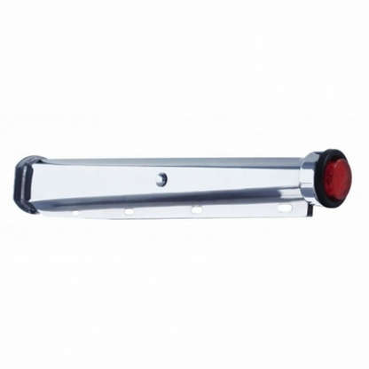 30" Heavy Duty Mud Flap Hangers With 9 LED End Cap & Grommet - Red LED/Red Lens (Pair)
