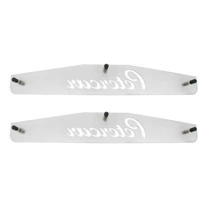 4" X 24" Chrome Petercar Bottom Mud Flap Plate - Welded Stud (Card of 2)