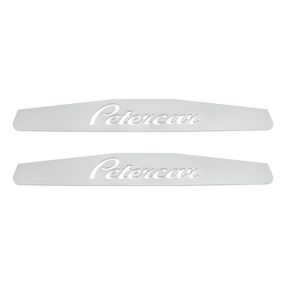 4" X 24" Chrome Petercar Bottom Mud Flap Plate - Welded Stud (Card of 2)