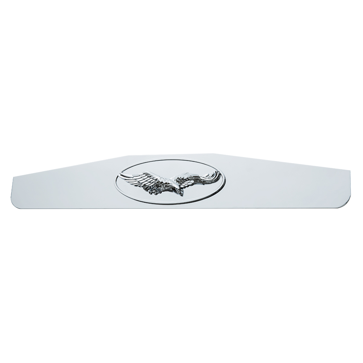 4" x 24" Chrome Bottom Mud Flap Weight With Oval Cast Eagle Emblem