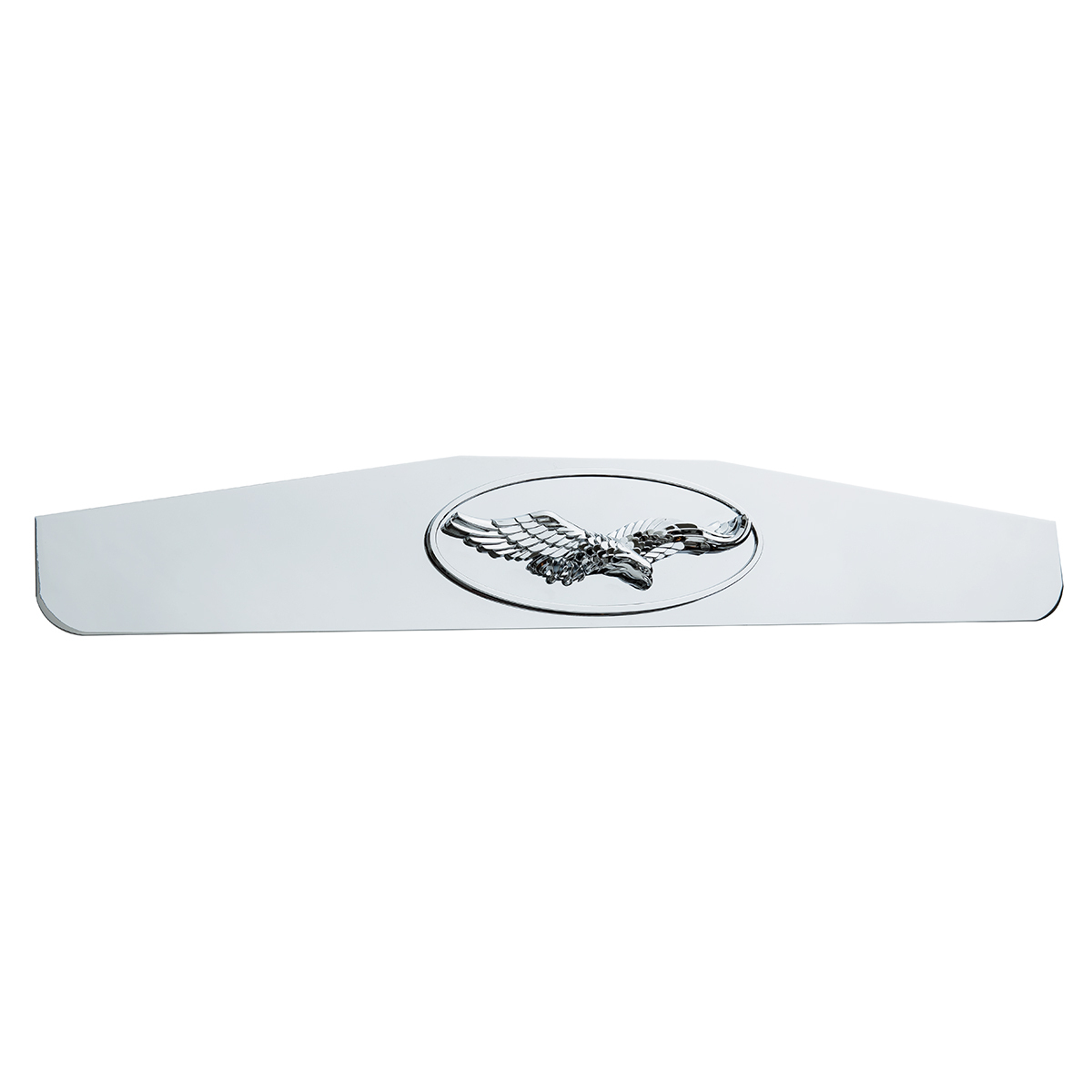 4" x 24" Chrome Bottom Mud Flap Weight With Oval Cast Eagle Emblem