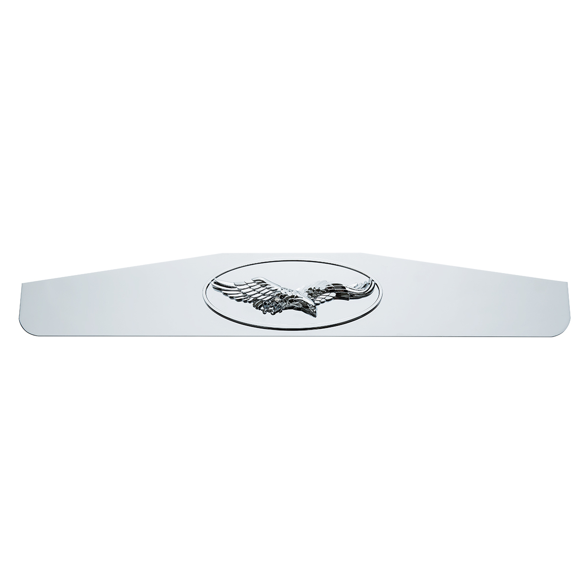 4" x 24" Chrome Bottom Mud Flap Weight With Oval Cast Eagle Emblem