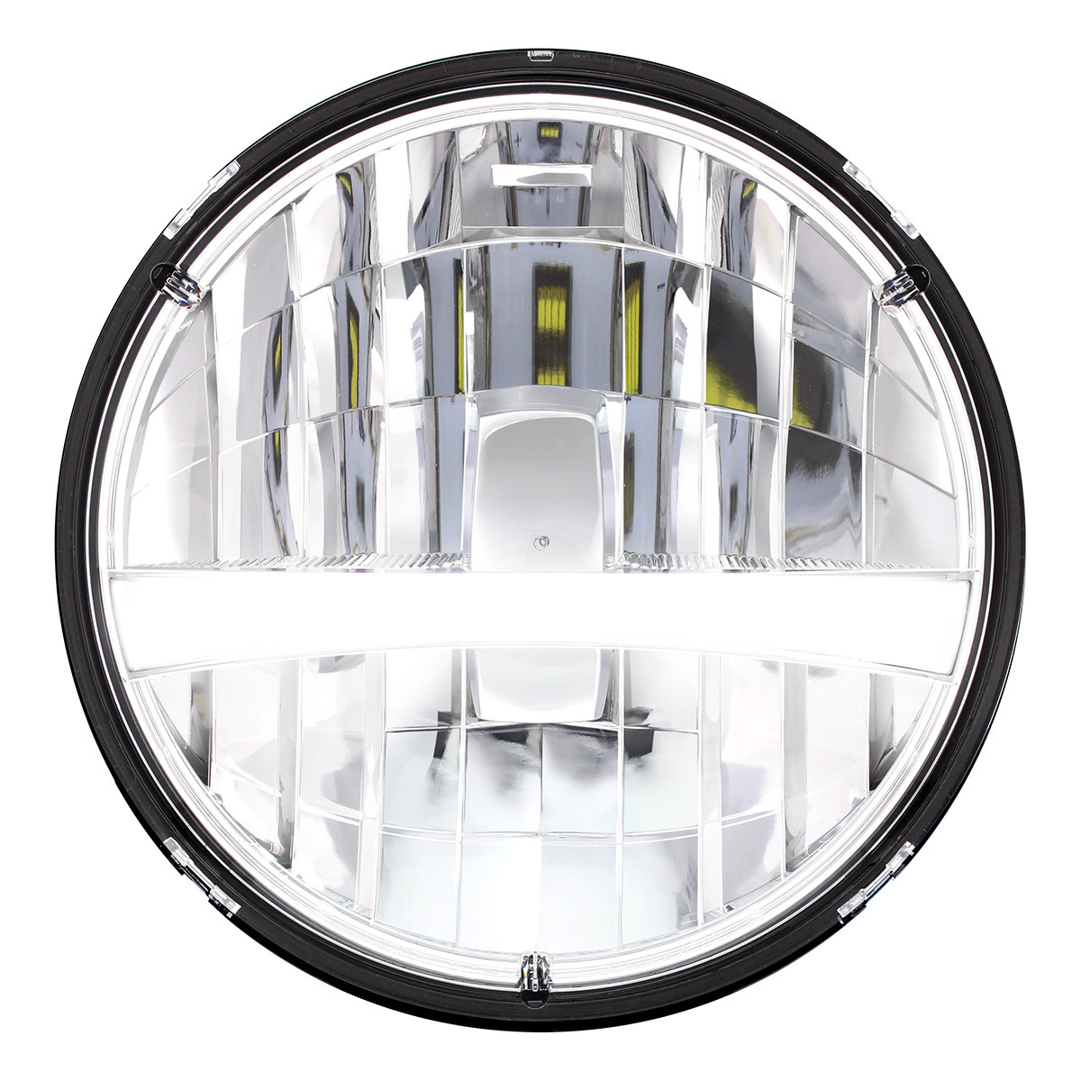 ULTRALIT - High Power LED 7" Headlight With White Position Light Bar