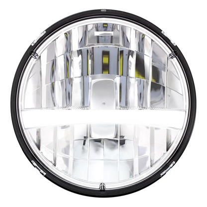 ULTRALIT - High Power LED 7" Headlight With White Position Light Bar