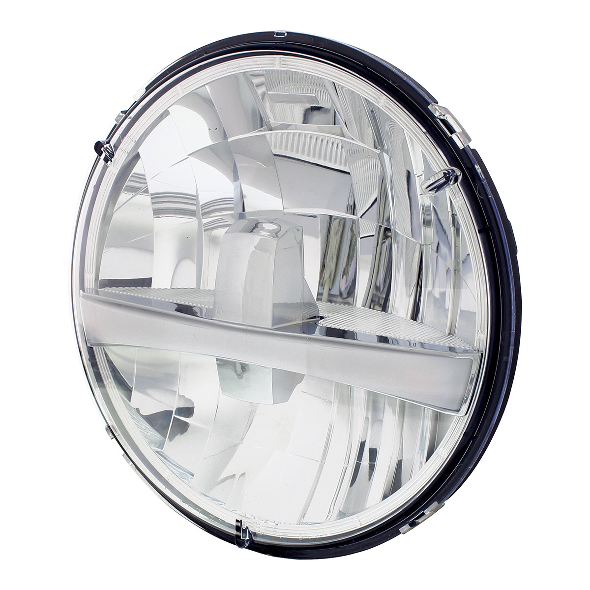 ULTRALIT - High Power LED 7" Headlight With White Position Light Bar