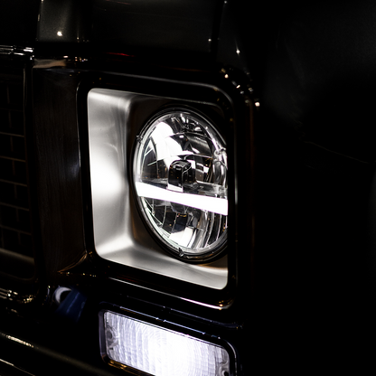 ULTRALIT - High Power LED 7" Headlight With White Position Light Bar