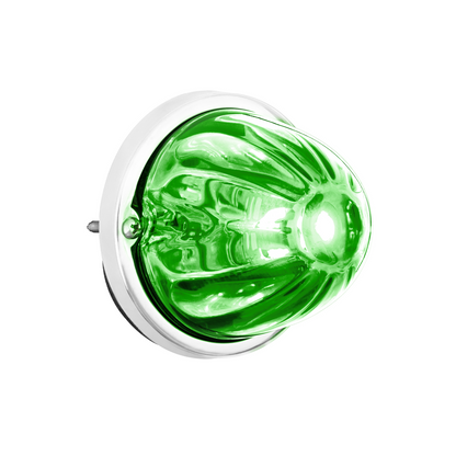 360-Degree Double Fury LED Bulb Glass Watermelon Flush Mount Kit-Red & Green LED