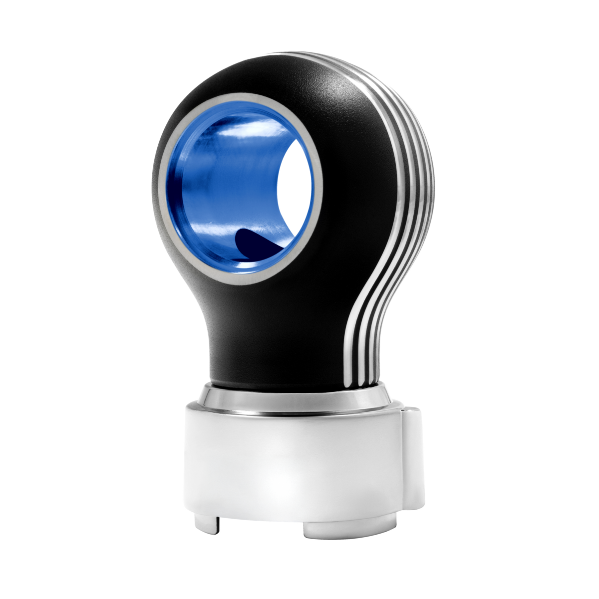 Thread-On Matte Black Carolina Gearshift Knob With LED 9/10 Speed Adapter-Blue LED