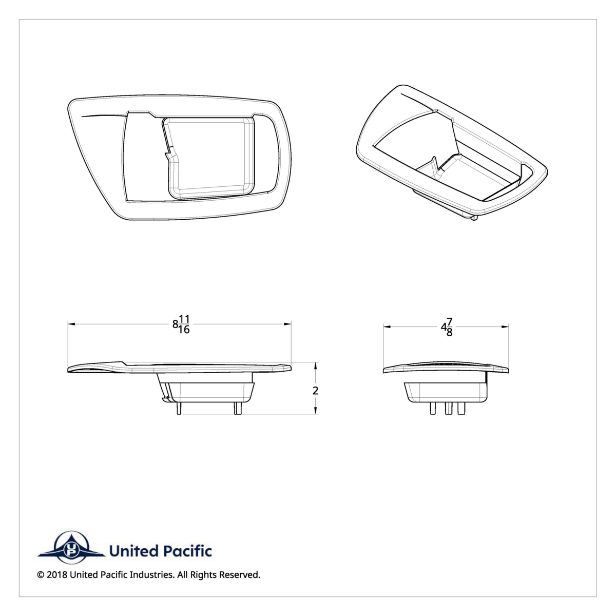 Door Handle Trims For 2006+ Kenworth (Pair)