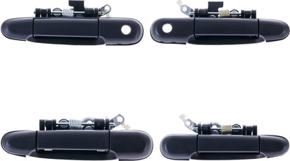 Exterior Door Handle Front LH, Front RH, Rear LH, Rear RH Plastic Texture Black for 1991-1994 Toyota Tercel