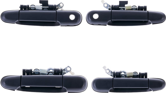 Exterior Door Handle Front LH, Front RH, Rear LH, Rear RH Plastic Texture Black for 1991-1994 Toyota Tercel
