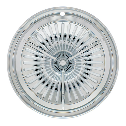 14" Chrome Polara Tri-Bar Hubcap (4/Set)