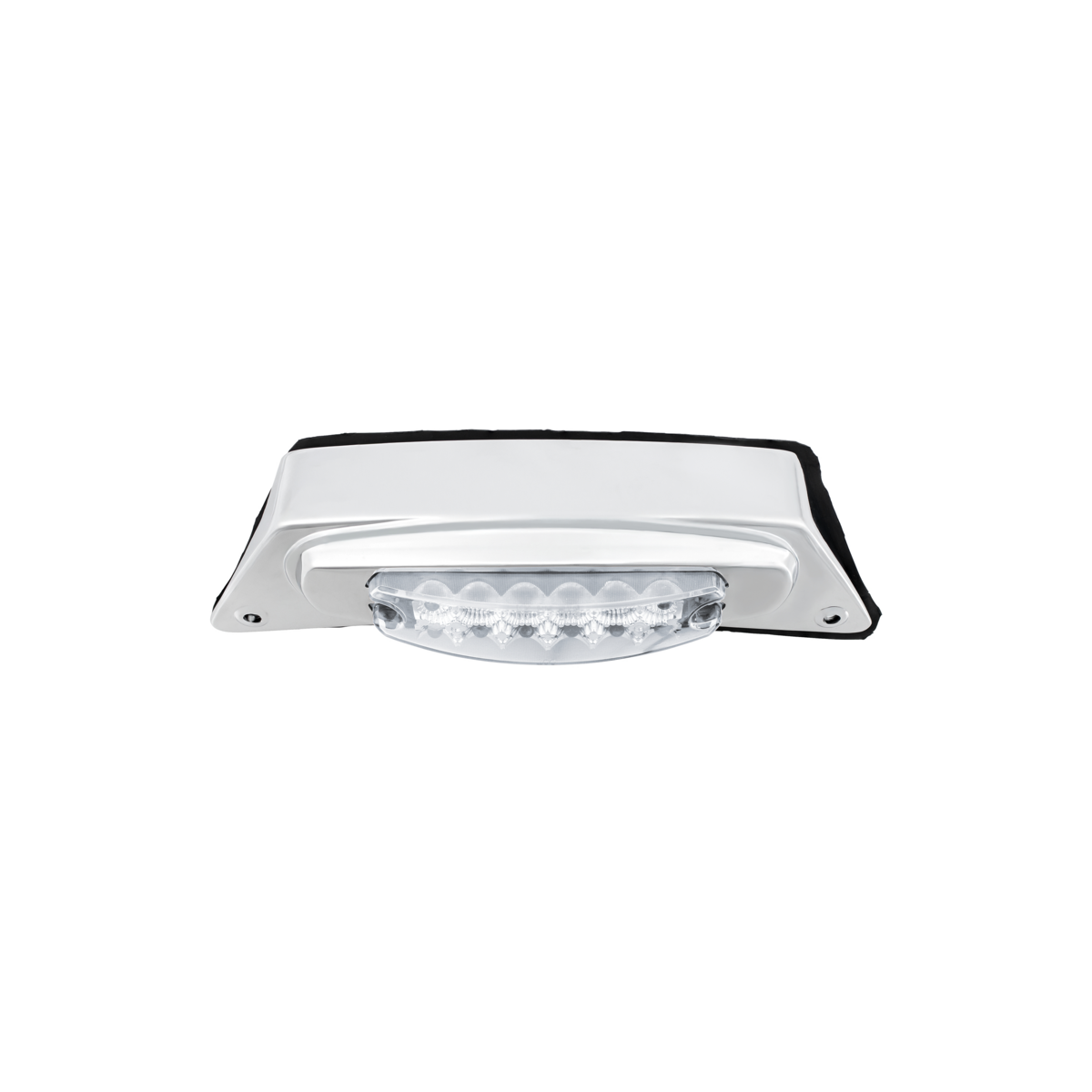 Chrome Fender Light Bracket With 12 LED Reflector Light - Amber LED/Clear Lens