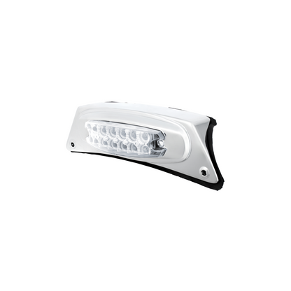 Chrome Fender Light Bracket With 12 LED Reflector Light - Amber LED/Clear Lens