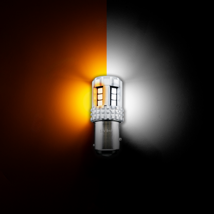 360-Degree Double Fury High Power 18 LED 1157 Bulb-Amber & White LED