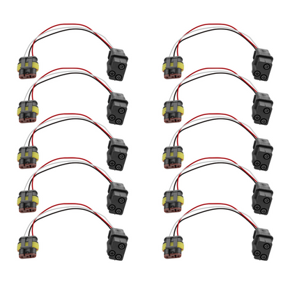 3-Way Molded Female Bullet Plug To 3-Way TE AMP Style 1.5mm Plug adapter (10 Pcs)