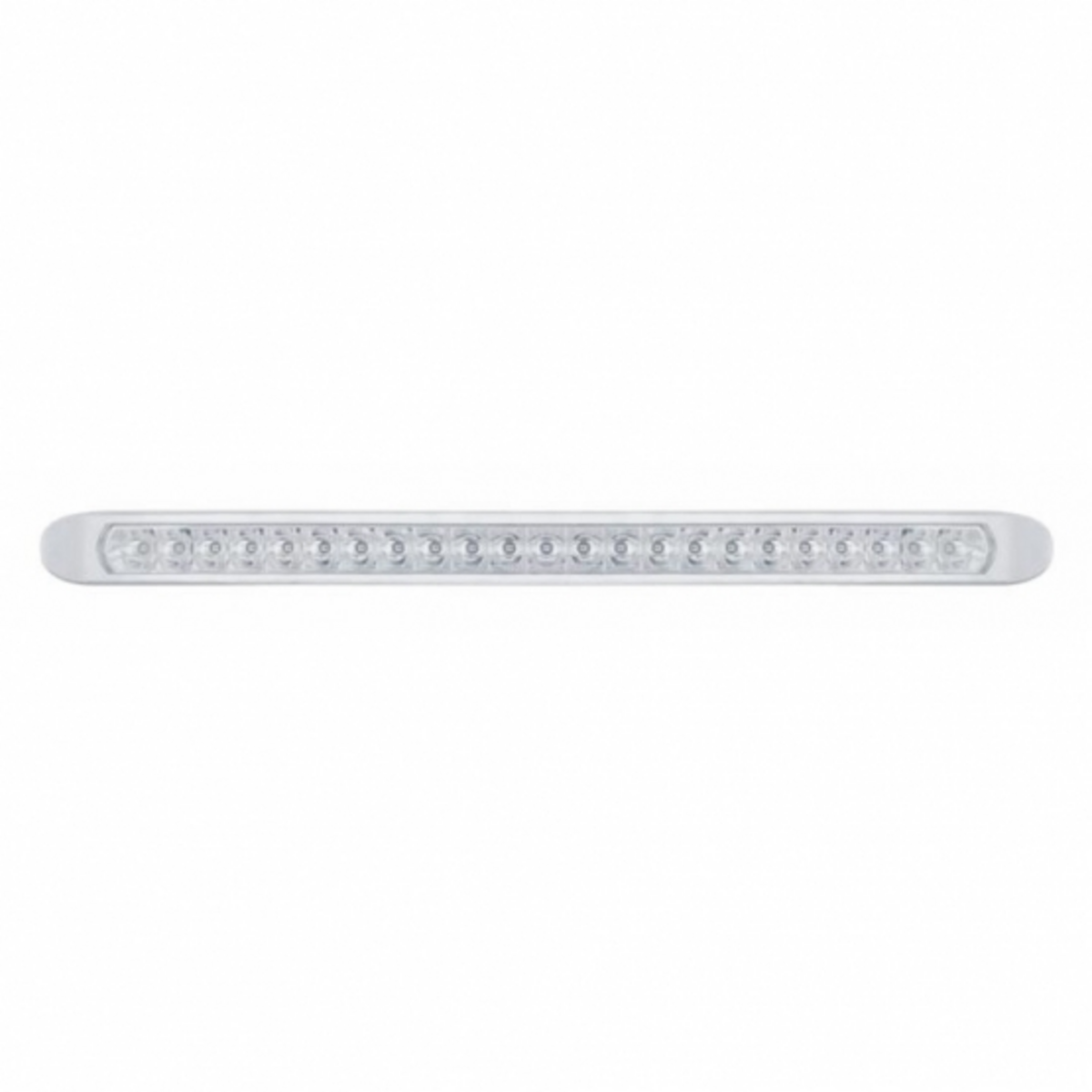 23 LED 17-1/4" Reflector Turn Signal Light Bar With Bezel - Amber LED/Clear Lens