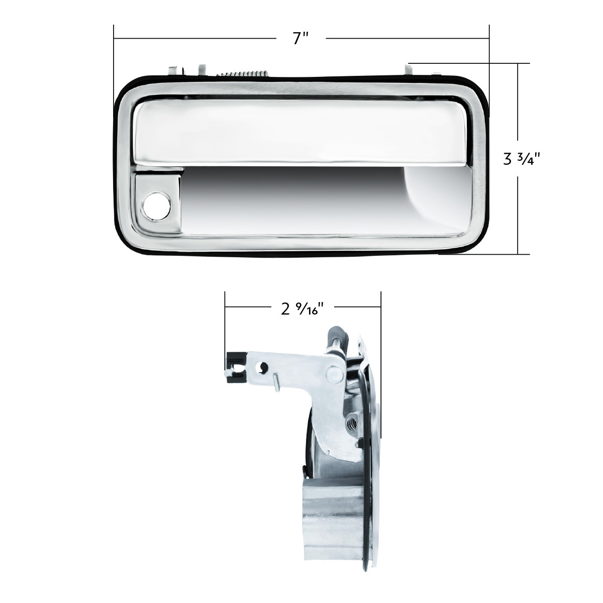 Chrome Exterior Door Handle For 1988-2000 Chevrolet/GMC Truck-R/H