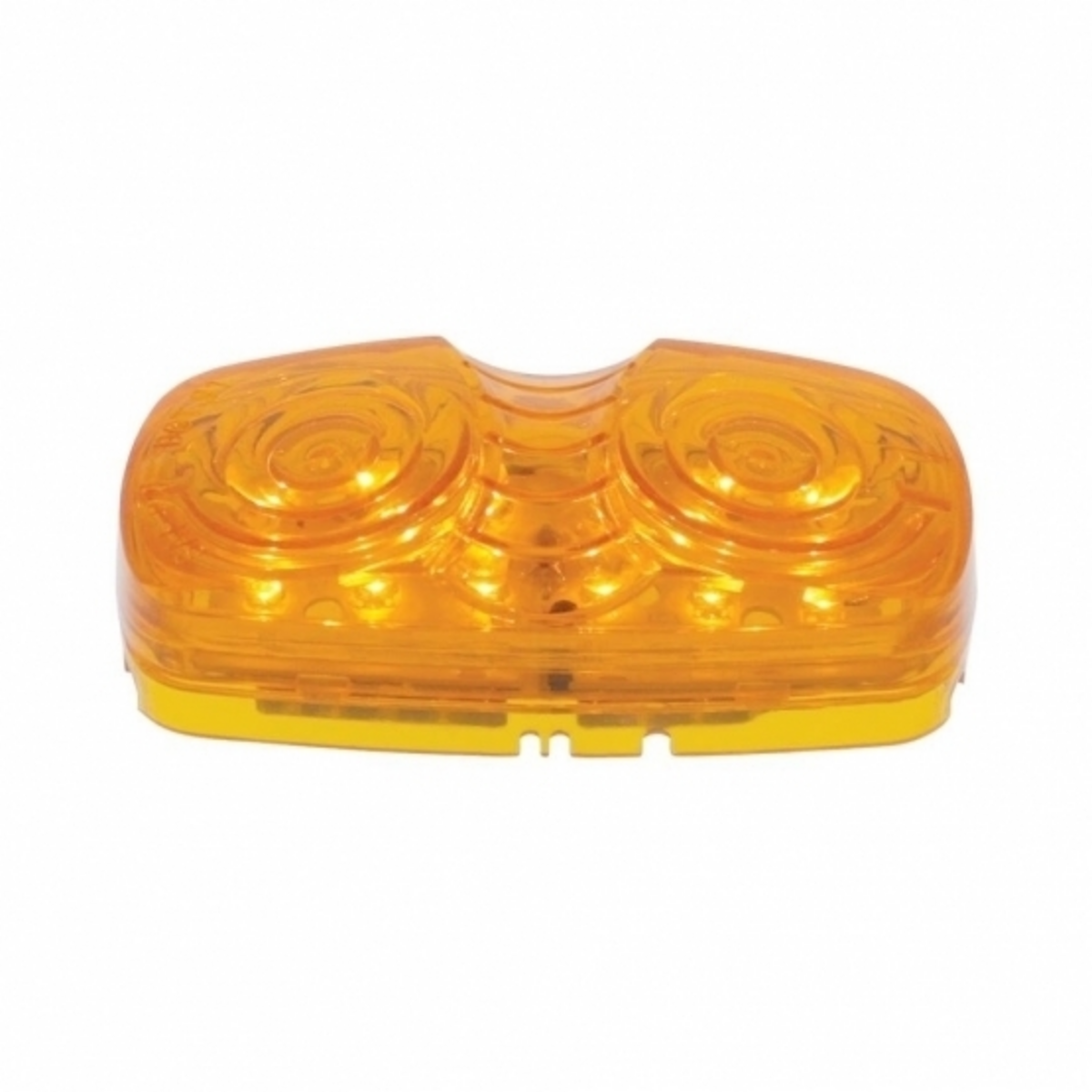 12 LED 4" X 2" Rectangular Light (Clearance/Marker) - Amber LED/Amber Lens (Bulk)