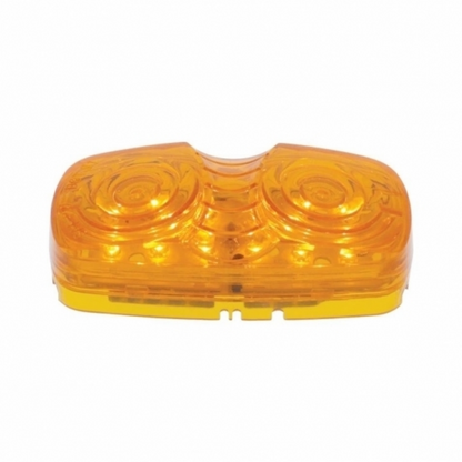 12 LED 4" X 2" Rectangular Light (Clearance/Marker) - Amber LED/Amber Lens (Bulk)